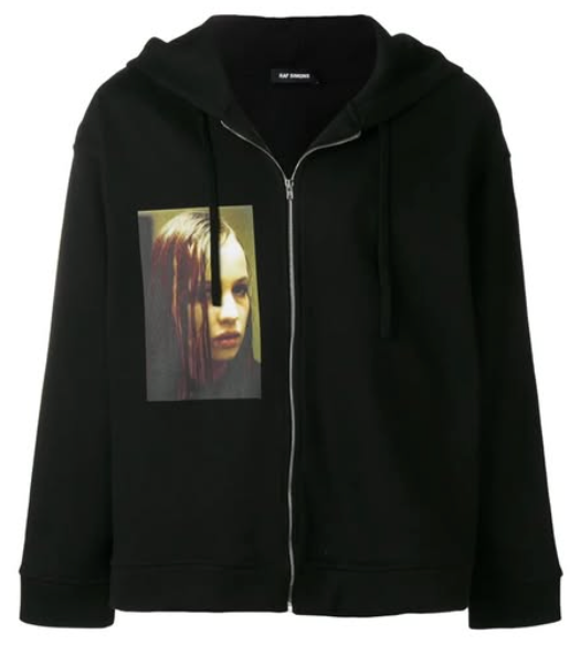 RAF SIMONS BLACK CHRISTIANE F. WET HAIR ZIP HOODIE – luvsosastore