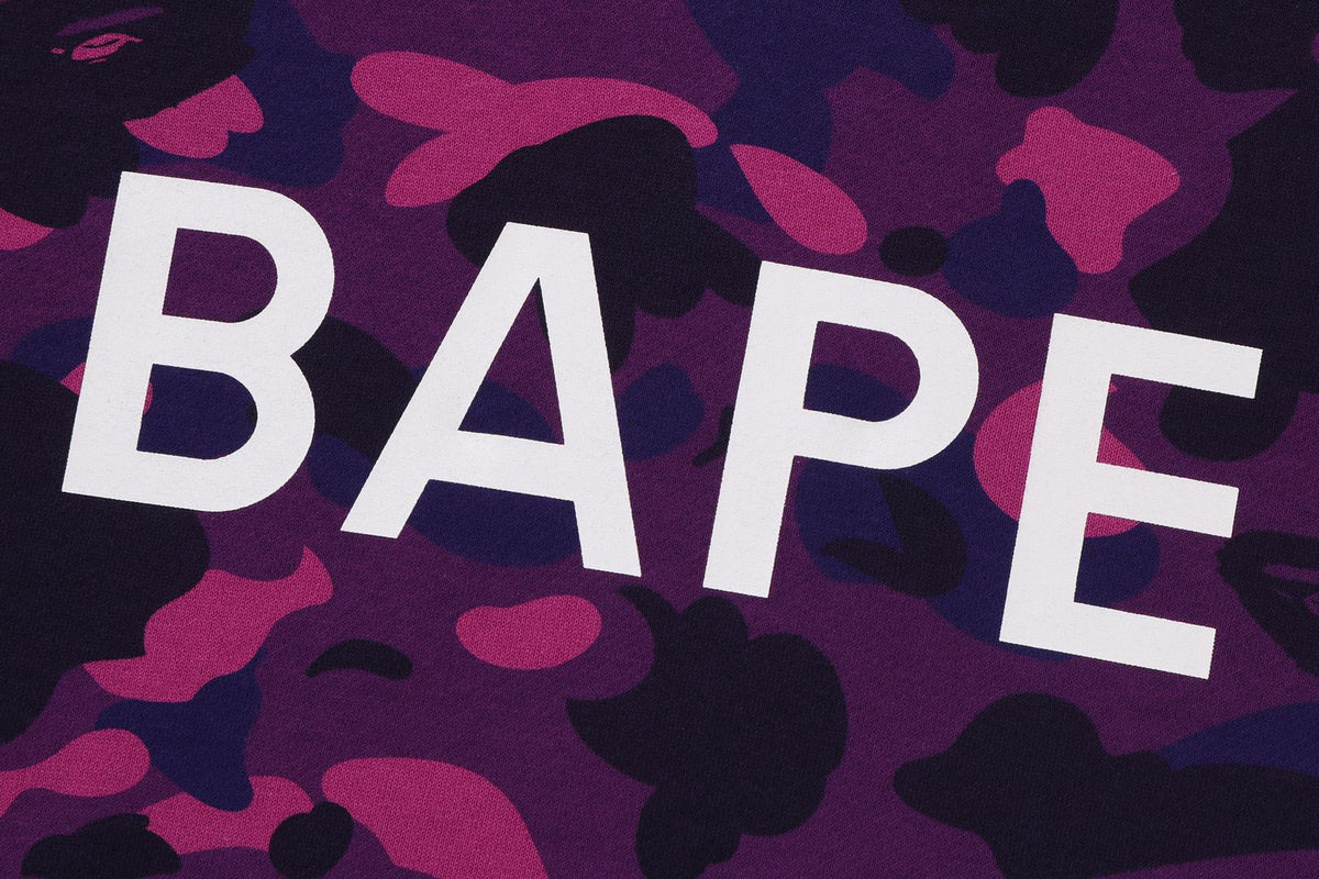 BAPE COLOR CAMO PULLOVER HOODIE IN PURPLE