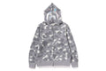 BAPE CITY CAMO SHARK FULL ZIP HOODIE IN GRAY