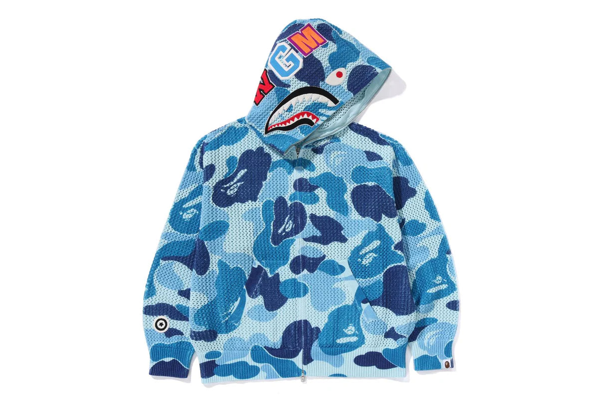 BAPE ABC CAMO CROCHET RELAXED FULL ZIP HOODIE