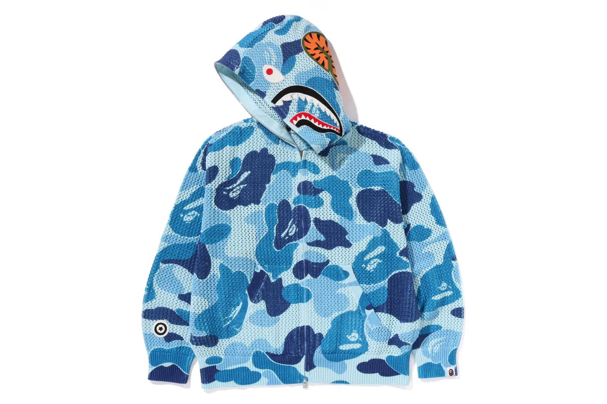 BAPE ABC CAMO CROCHET RELAXED FULL ZIP HOODIE