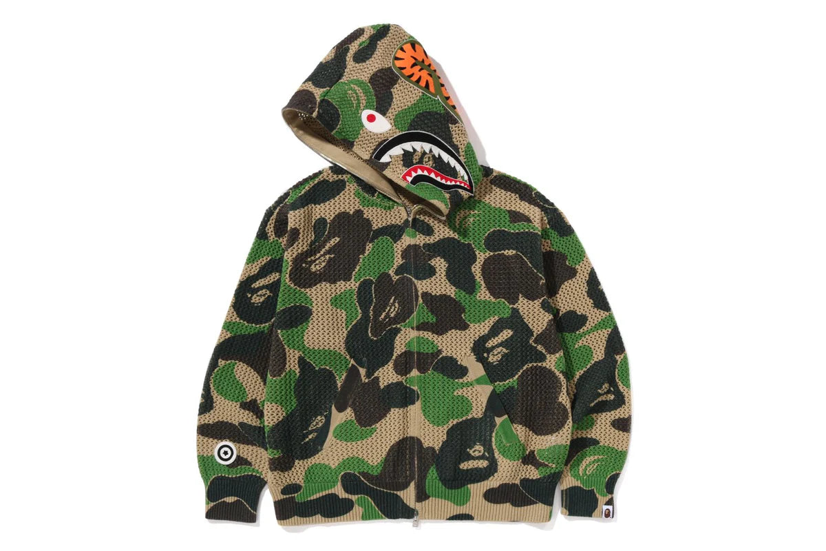 BAPE ABC CAMO CROCHET RELAXED FULL ZIP HOODIE