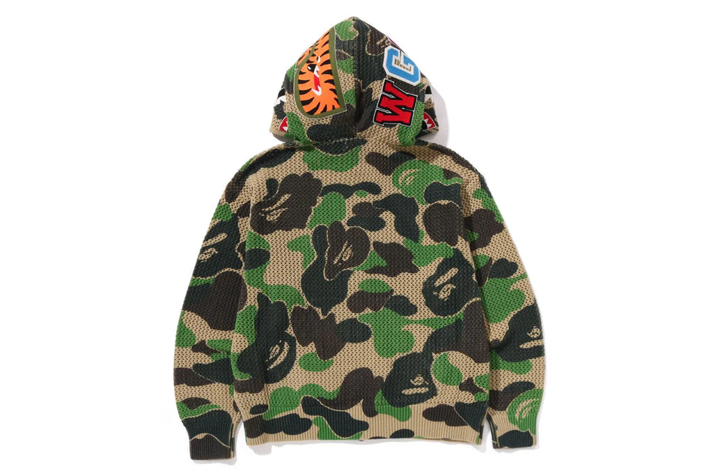 BAPE ABC CAMO CROCHET RELAXED FULL ZIP HOODIE