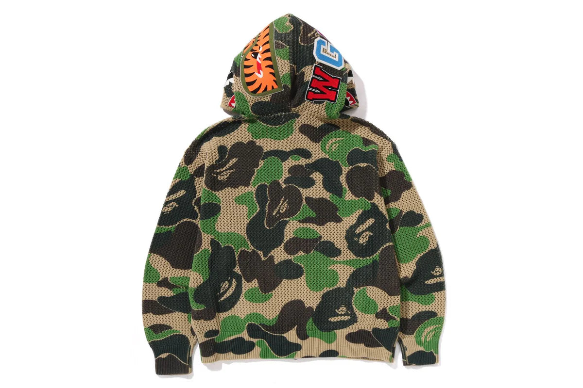 BAPE ABC CAMO CROCHET RELAXED FULL ZIP HOODIE