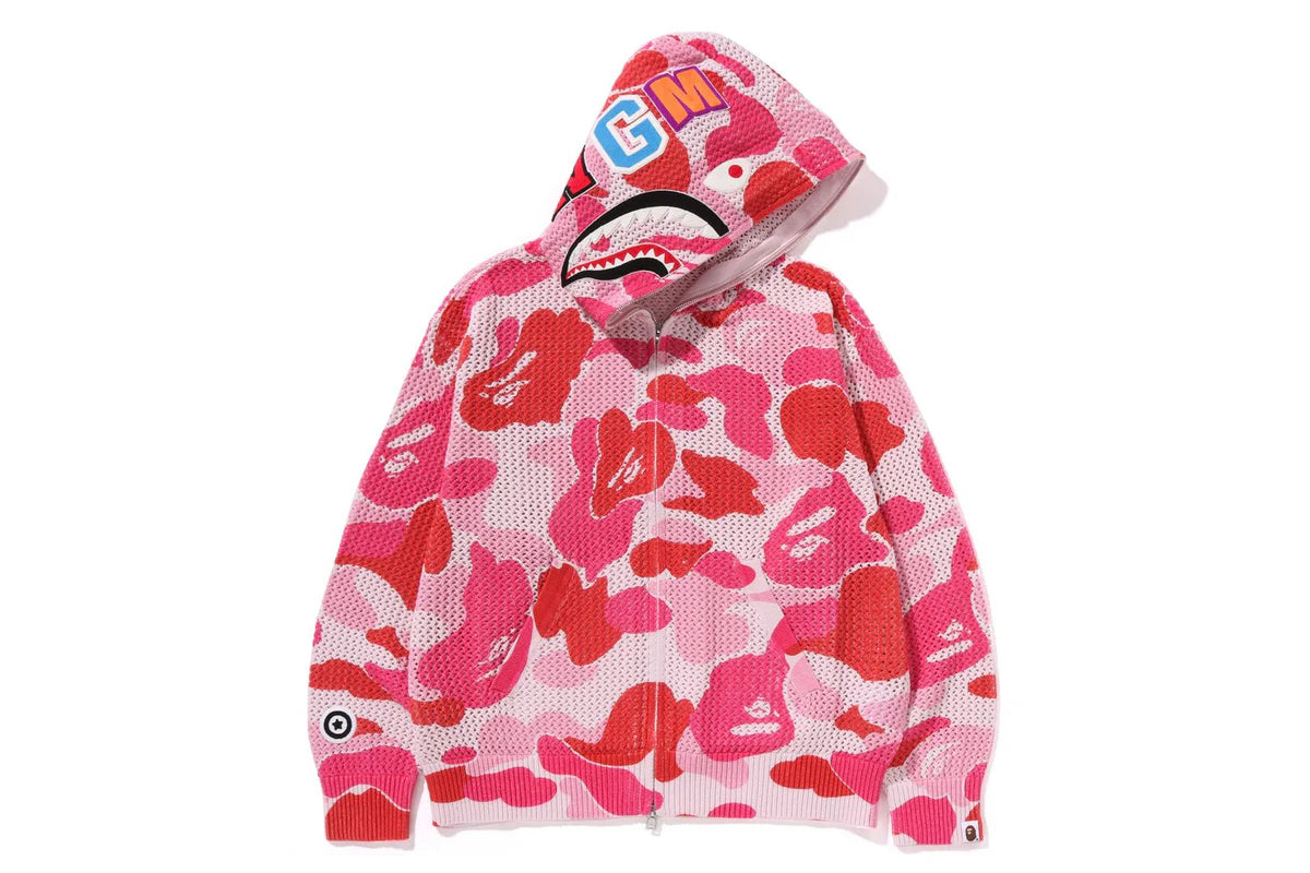 BAPE ABC CAMO CROCHET RELAXED FULL ZIP HOODIE