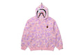BAPE X STRAY KIDS SHARK FULL ZIP HOODIE IN PINK