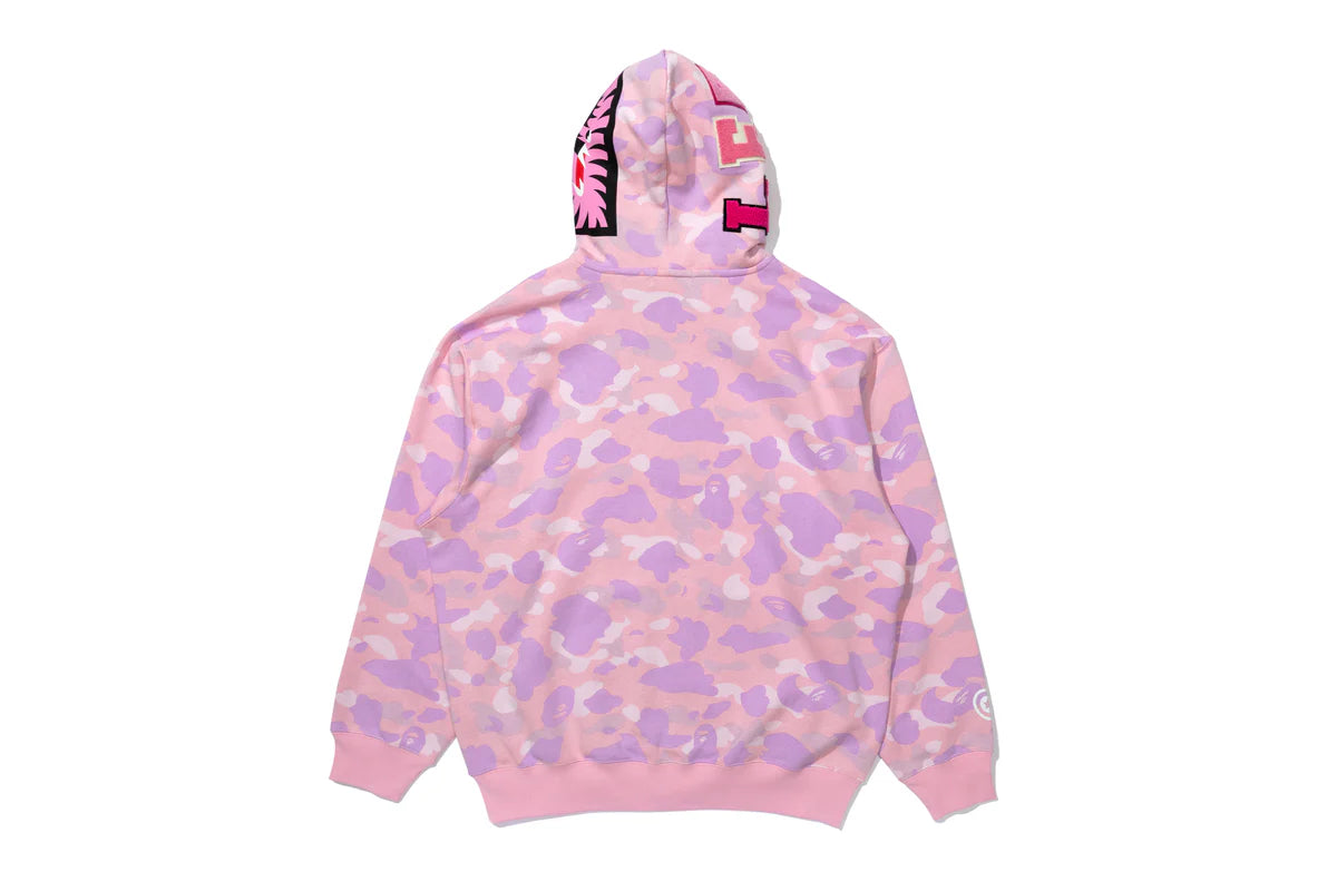 BAPE X STRAY KIDS SHARK FULL ZIP HOODIE IN PINK
