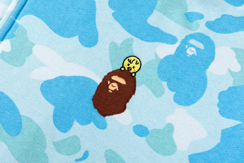 BAPE X STRAY KIDS SHARK FULL ZIP HOODIE IN BLUE