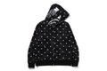 BAPE ABC DOT SHARK FULL ZIP HOODIE IN BLACK