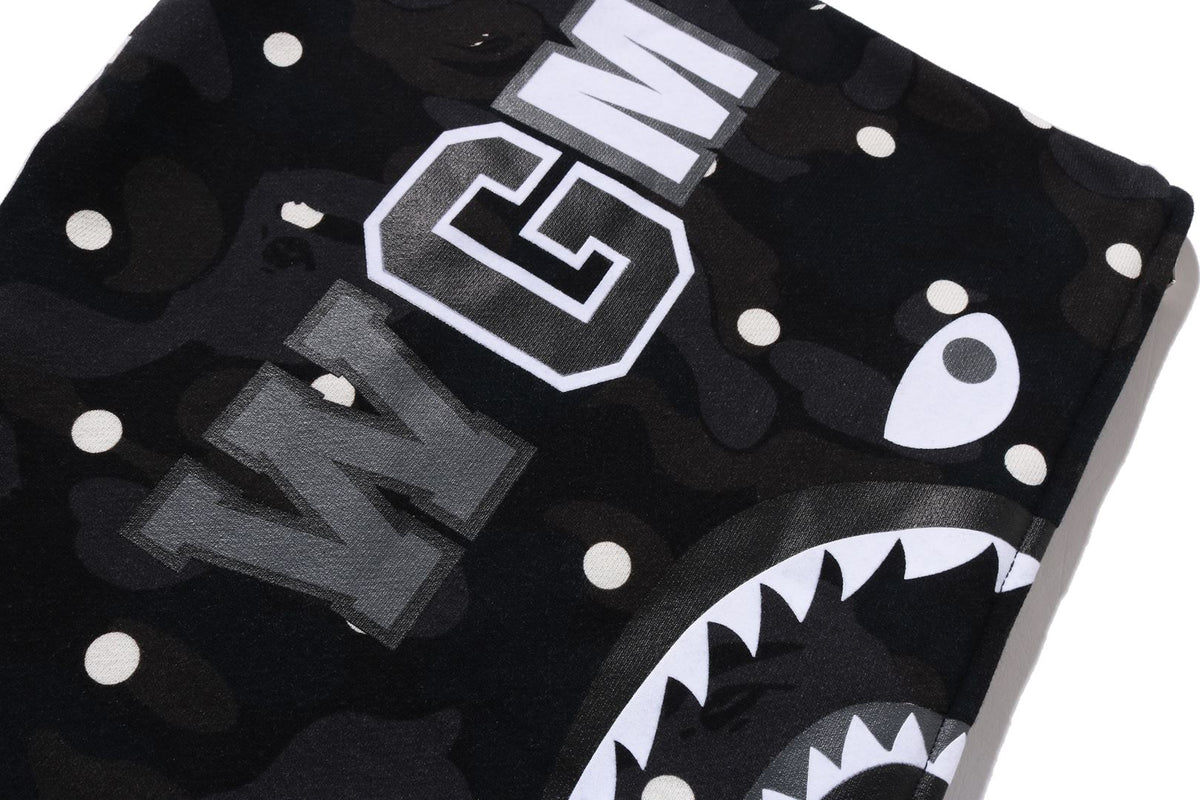 BAPE ABC DOT SHARK FULL ZIP HOODIE IN BLACK