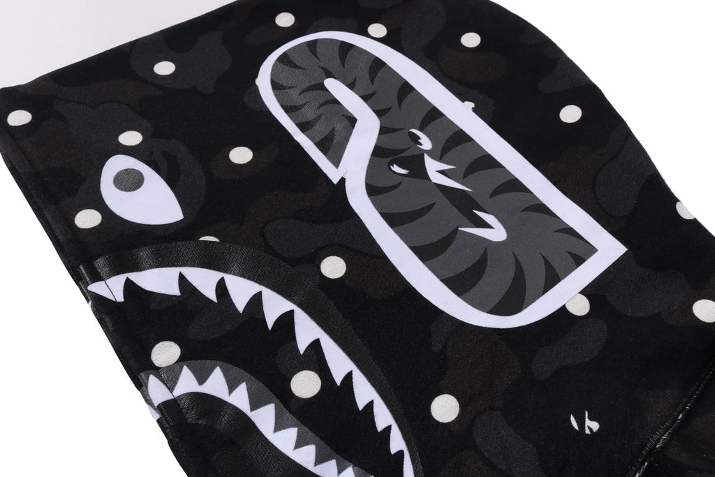 BAPE ABC DOT SHARK FULL ZIP HOODIE IN BLACK