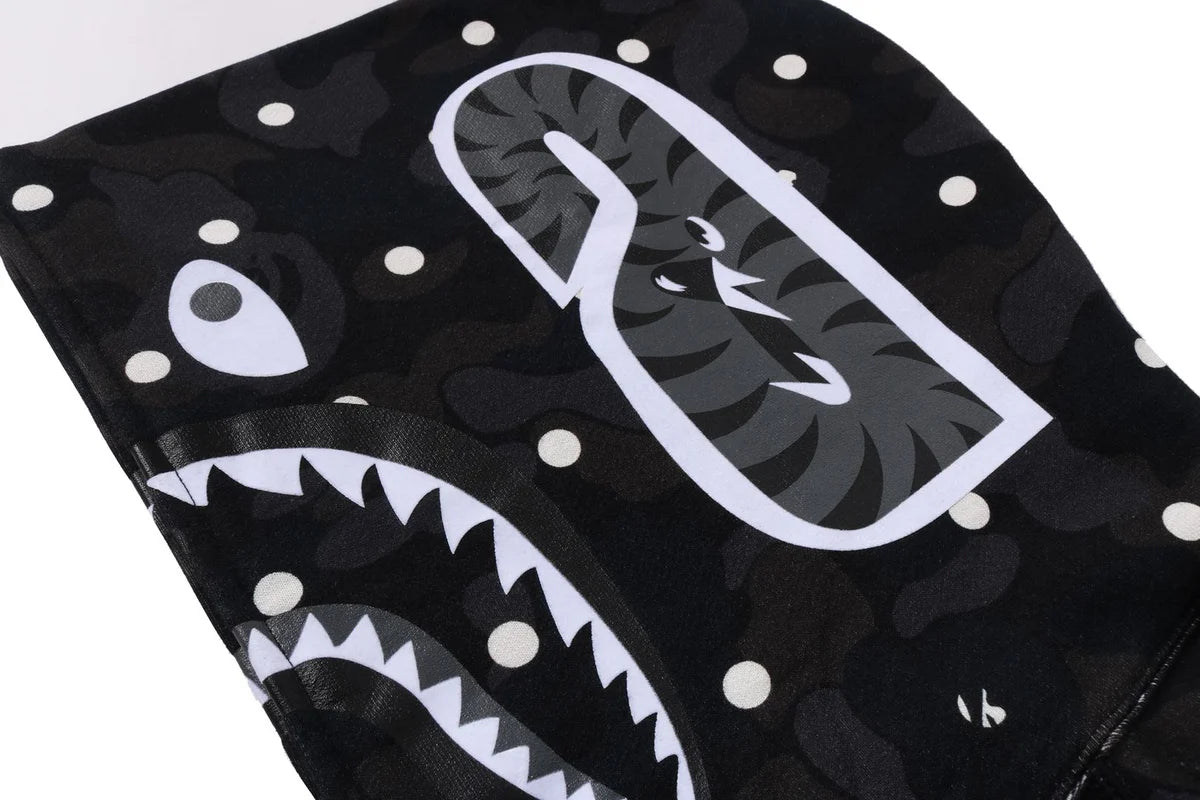 BAPE ABC DOT SHARK FULL ZIP HOODIE IN BLACK