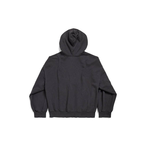 BALENCIAGA EBAY ZIP-UP HOODIE REGULAR FIT IN BLACK