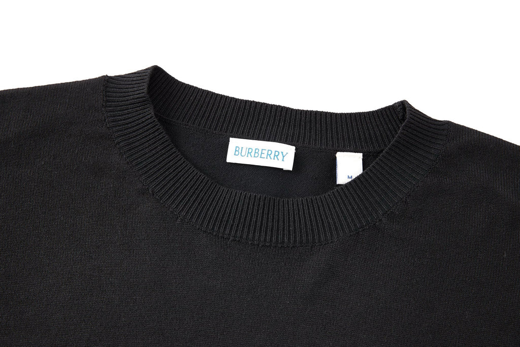 BURBERRY INTARSIA LOGO WOOL SWEATER
