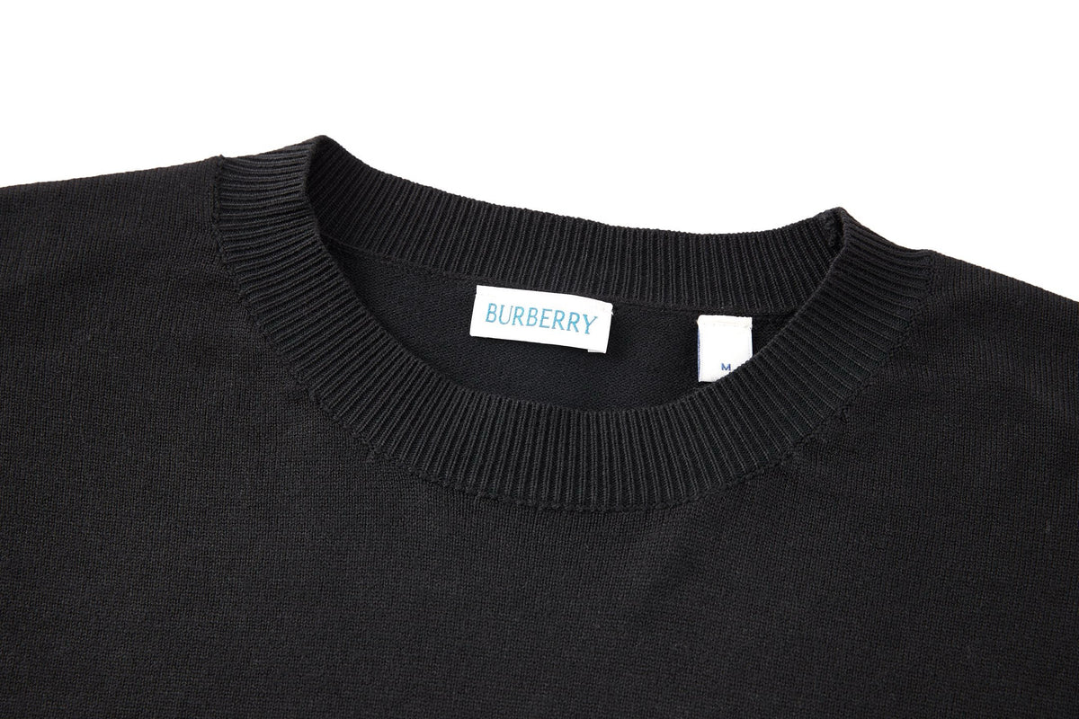BURBERRY INTARSIA LOGO WOOL SWEATER