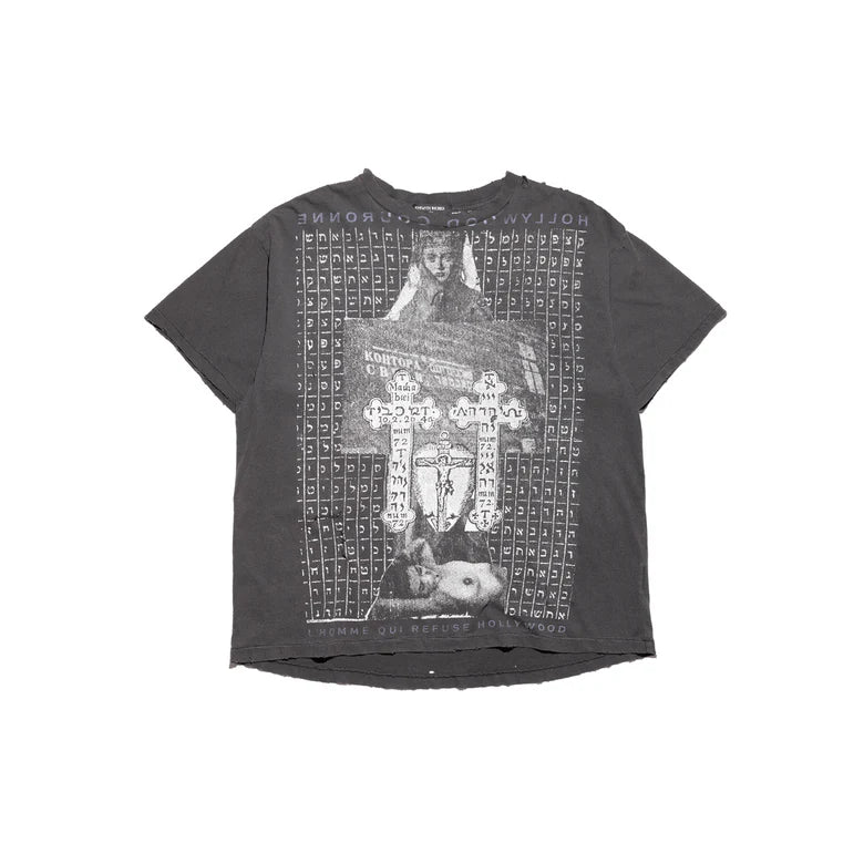 ENFANTS RICHES DÉPRIMÉS HOLLYWOOD COURONNE T-SHIRT IN WASHED BLACK