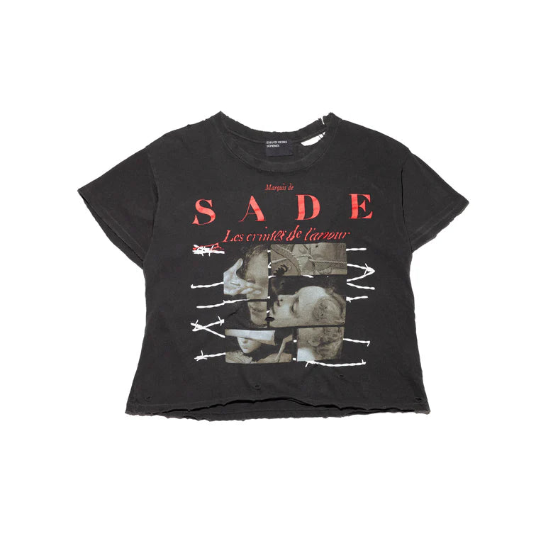 ENFANTS RICHES DÉPRIMÉS LES CRIMES DE L'AMOUR T-SHIRT IN THRASHED BLACK