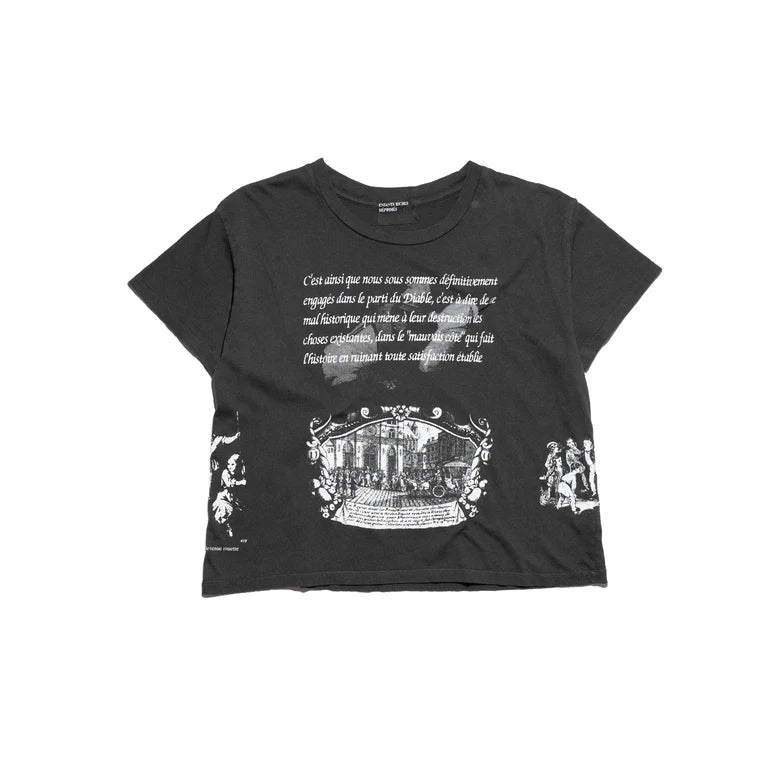 ENFANTS RICHES DÉPRIMÉS NAPOLEON T-SHIRT IN FADED BLACK