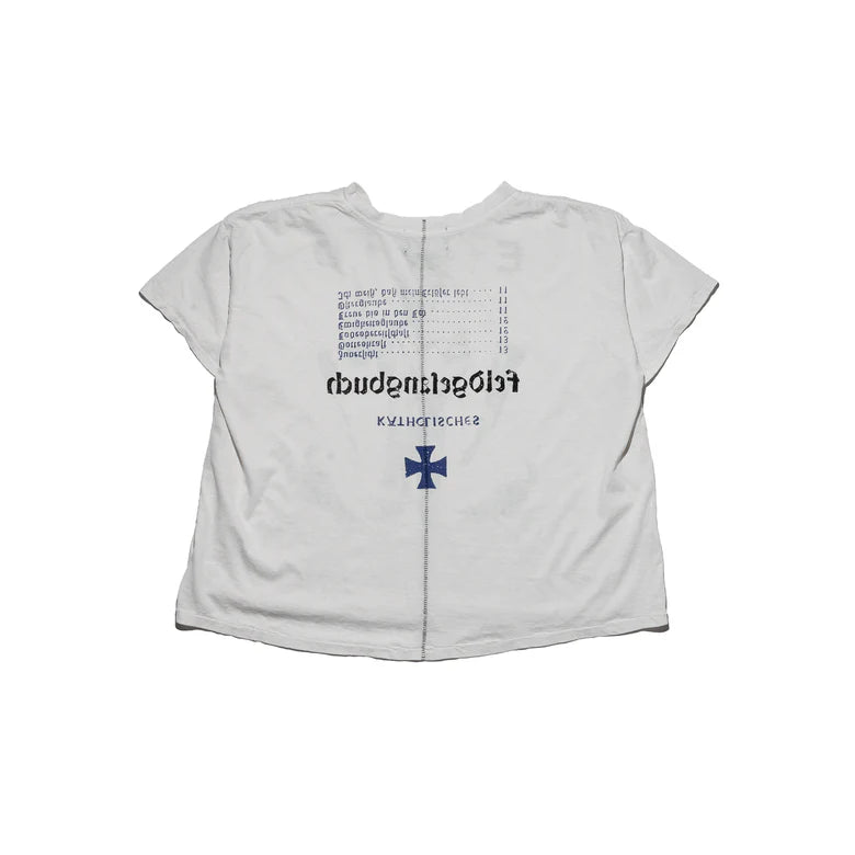 ENFANTS RICHES DÉPRIMÉS KATHOLISCHES TOOTHBRUSH T-SHIRT IN FADED WHITE