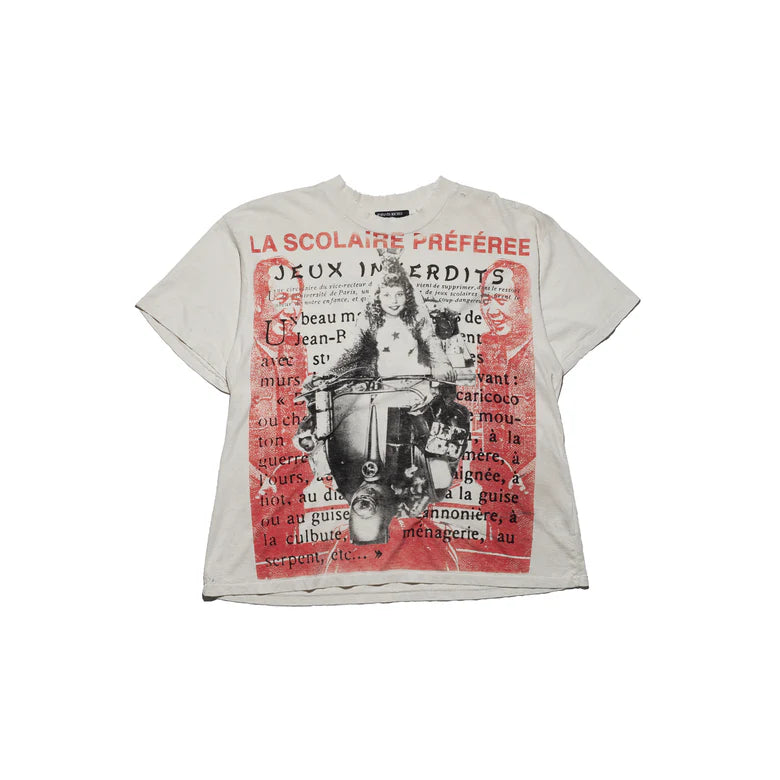 ENFANTS RICHES DÉPRIMÉS LA SCOLAIRE PRÉFÉREE T-SHIRT IN ANTIQUE WHITE