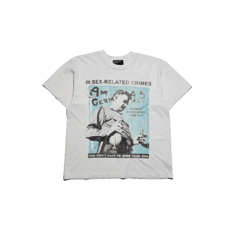 ENFANTS RICHES DÉPRIMÉS III. SEX-RELATED CRIMES T-SHIRT IN FADED WHITE