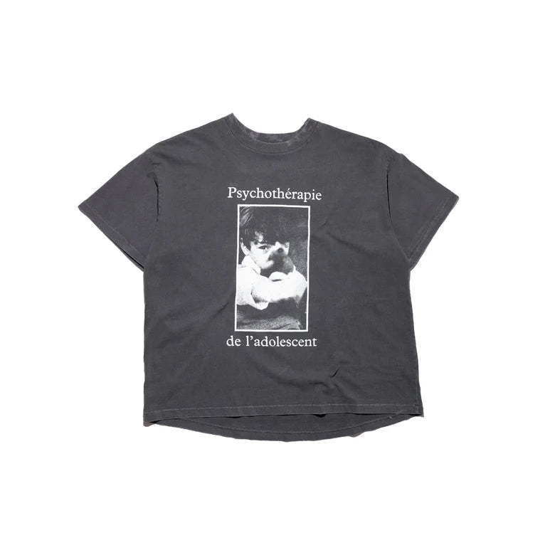 ENFANTS RICHES DÉPRIMÉS PSYCHOTHÉRAPIE DE L'ADOLESCENT T-SHIRT IN SUN FADED BLACK