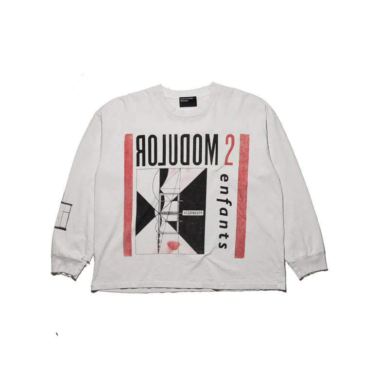 ENFANTS RICHES DÉPRIMÉS MODULAR LS T-SHIRT IN VINTAGE WHITE