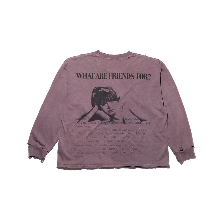 ENFANTS RICHES DÉPRIMÉS FLOWERS OF ANGER LS T-SHIRT IN ANTIQUE BROWN
