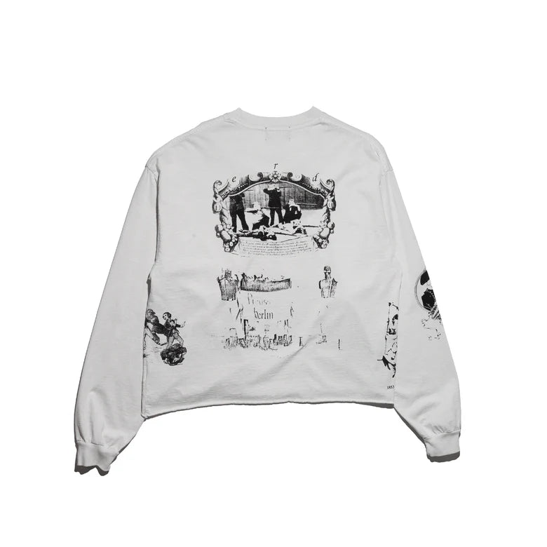 ENFANTS RICHES DÉPRIMÉS NAPOLEON LS T-SHIRT IN FADED WHITE