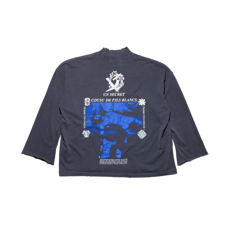 ENFANTS RICHES DÉPRIMÉS UN SECRET MOCKNECK LS T-SHIRT IN MEDIUM CHARCOAL