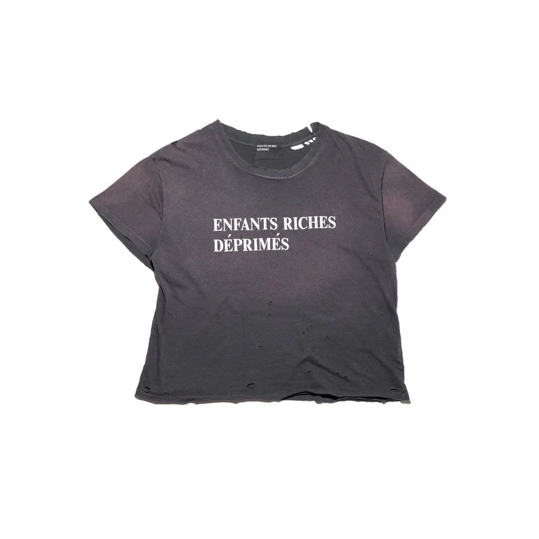 ENFANTS RICHES DÉPRIMÉS CLASSIC LOGO T-SHIRT IN ANTIQUE BLACK