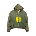 ENFANTS RICHES DÉPRIMÉS TWO WARS WITHIN ONE ASSEMBLAGE ZIP HOODIE IN GARDENER GREEN
