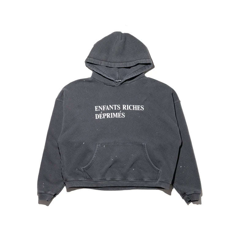 ENFANTS RICHES DÉPRIMÉS CLASSIC LOGO HOODIE IN PAINT BLACK