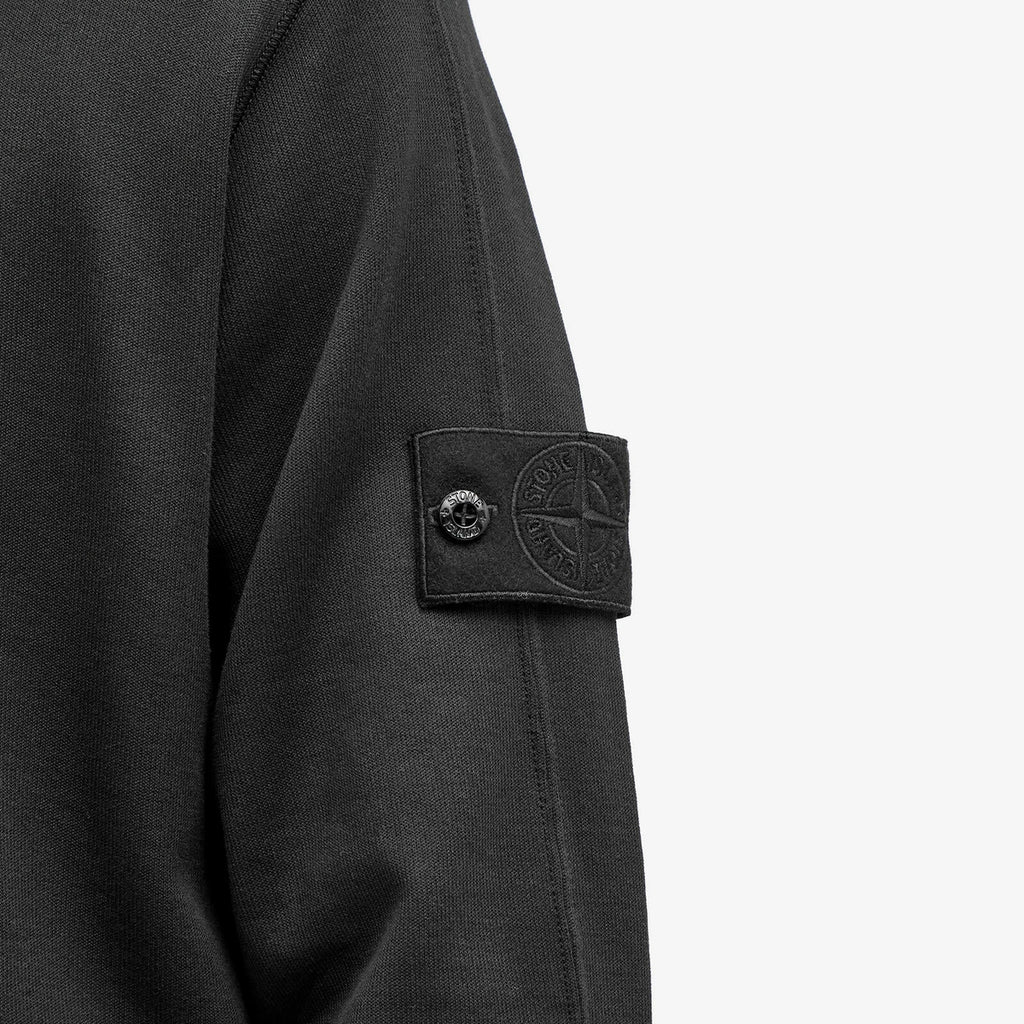 STONE ISLAND BLACK GHOST ZIP HOODIE IN BLACK