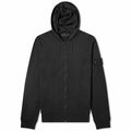 STONE ISLAND BLACK GHOST ZIP HOODIE IN BLACK