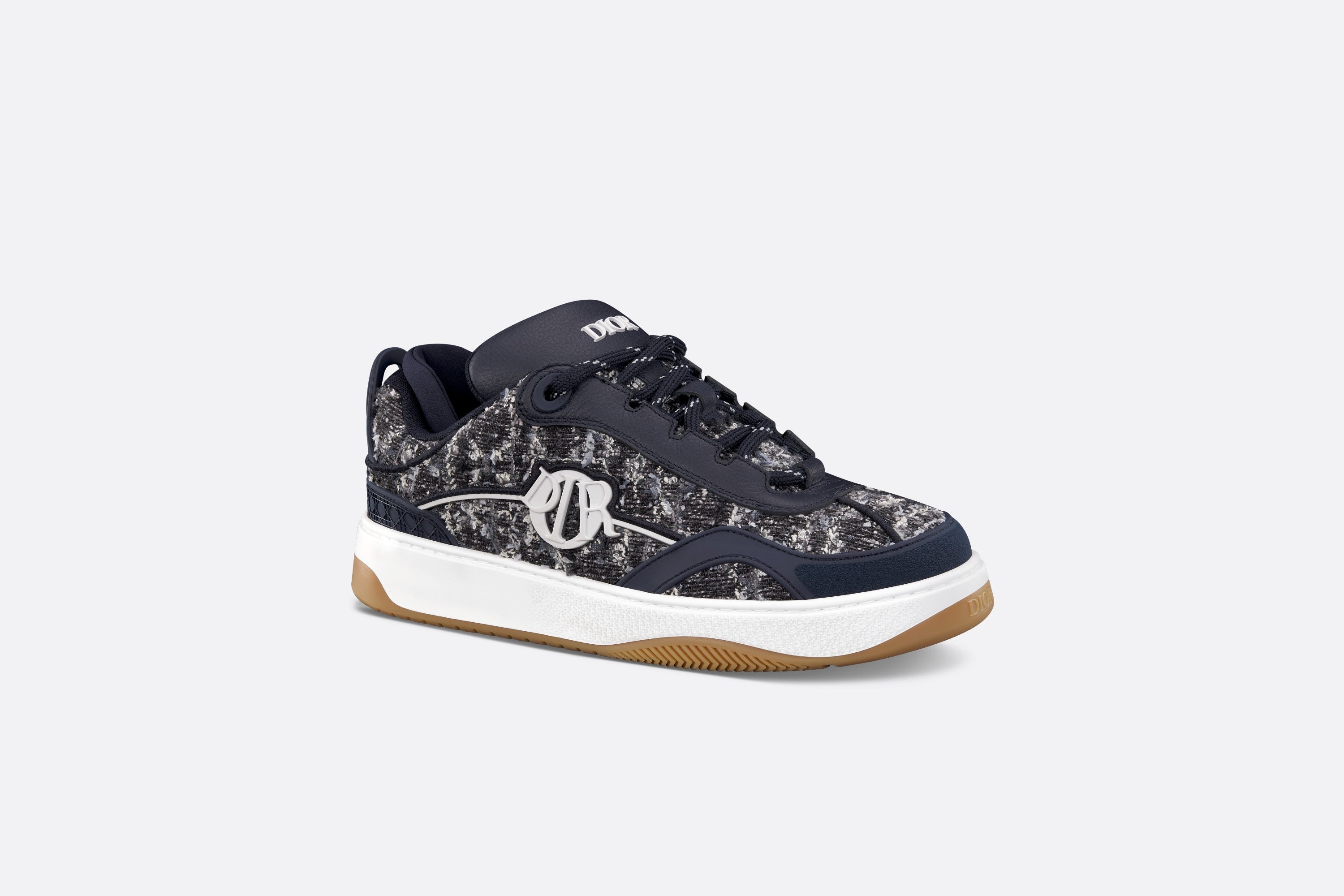 DIOR B9S SKATER SNEAKER IN DARK NAVY TWEED