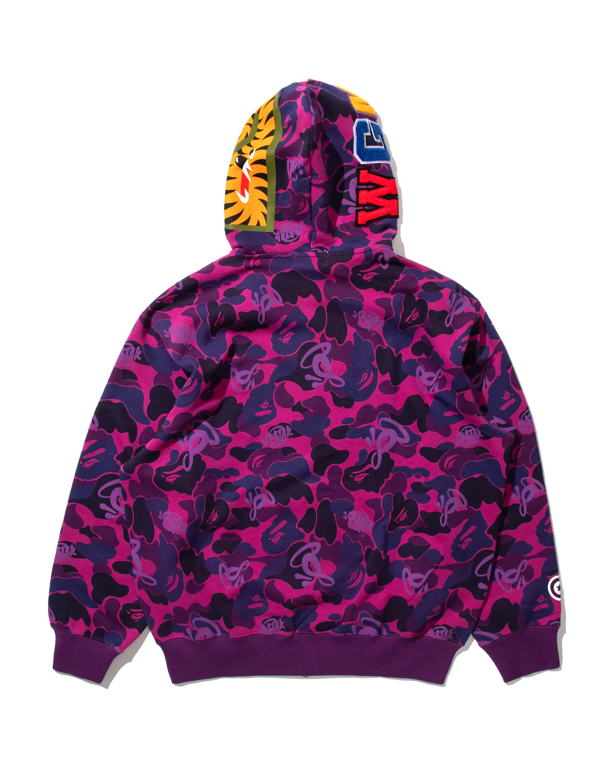 BAPE X SPOTIFY X SYNÁ BY CENTRAL CEE SHARK FULL ZIP HOODIE IN PURPLE