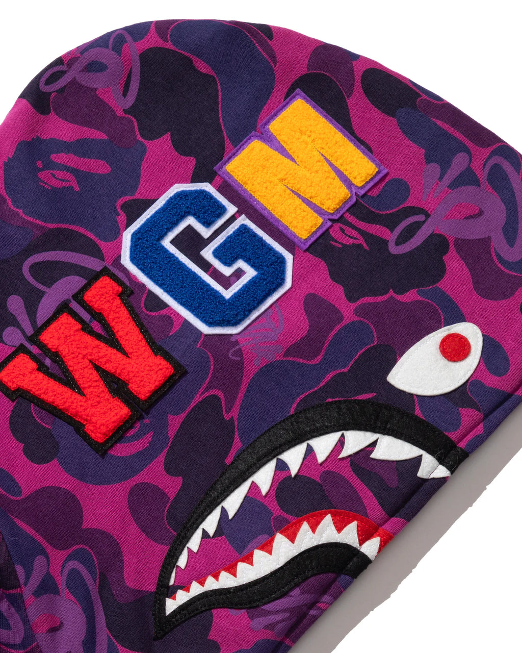 BAPE X SPOTIFY X SYNÁ BY CENTRAL CEE SHARK FULL ZIP HOODIE IN PURPLE