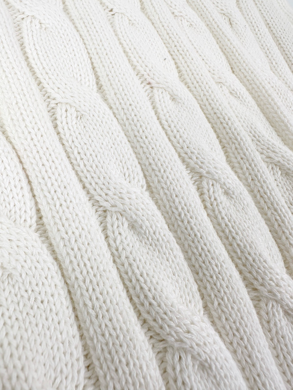 PRADA CABLE-KNIT COTTON CARDIGAN