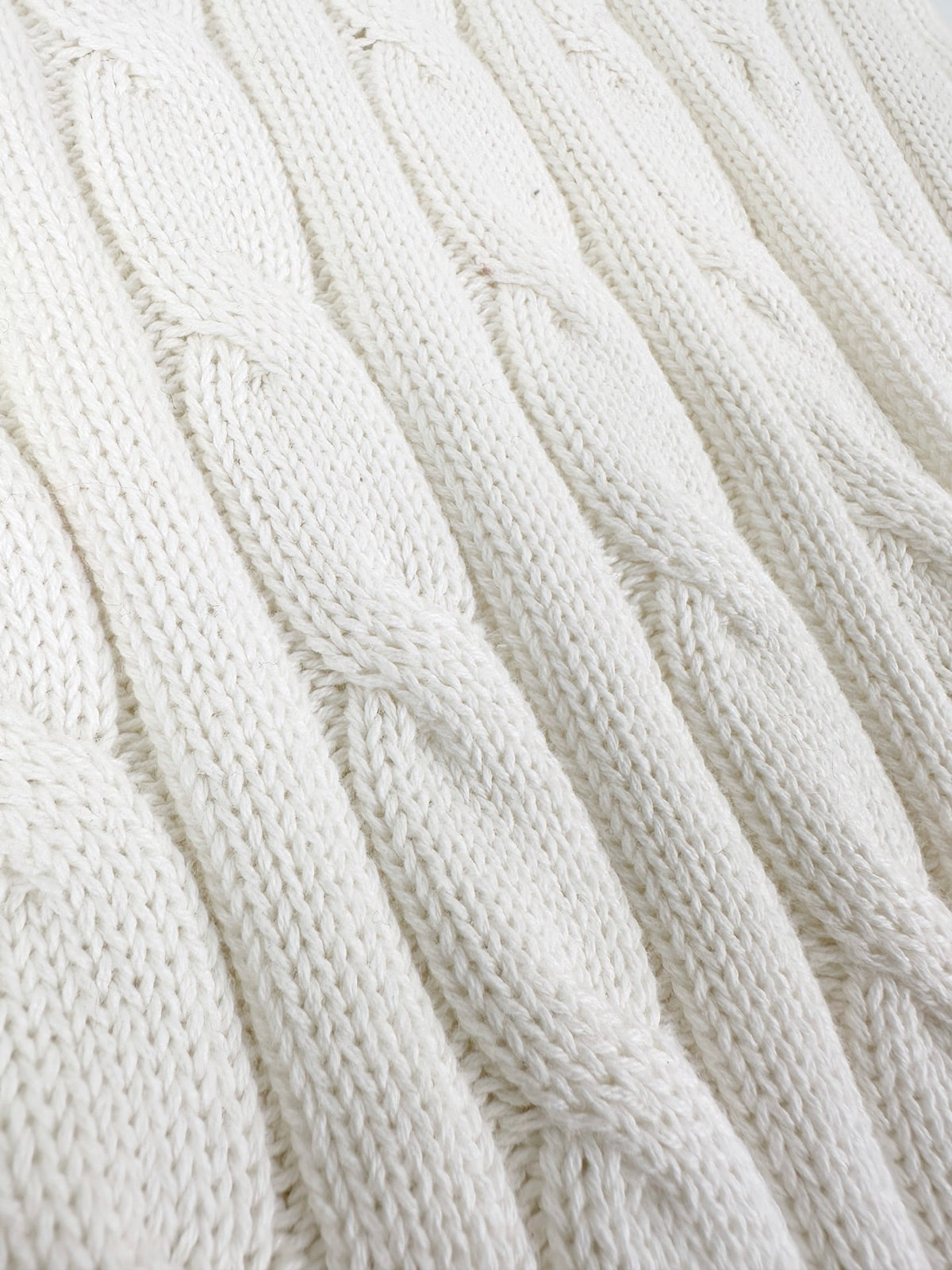 PRADA CABLE-KNIT COTTON CARDIGAN