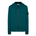 STONE ISLAND ZIP-UP HOODIE IN DARK GREEN