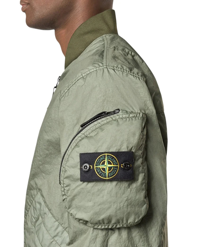 STONE ISLAND 25FW MEMBRANA 3L TC BOMBER JACKET SAGE GREEN