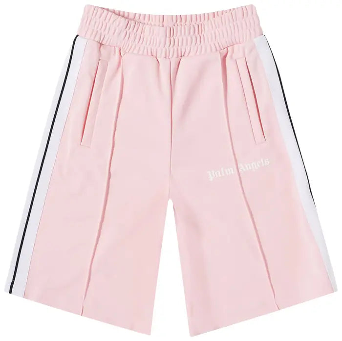 PALM ANGELS CLASSIC TRACK SHORTS 'ALMOND BLOSSOM/WHITE'