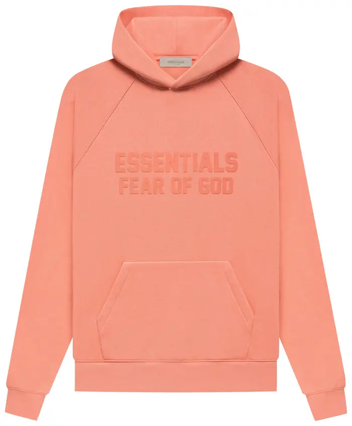 FEAR OF GOD ESSENTIALS HOODIE “CORAL”