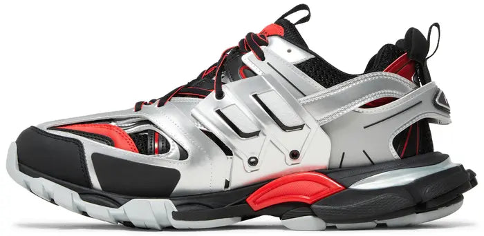 BALENCIAGA TRACK SNEAKER “BLACK RED SILVER”