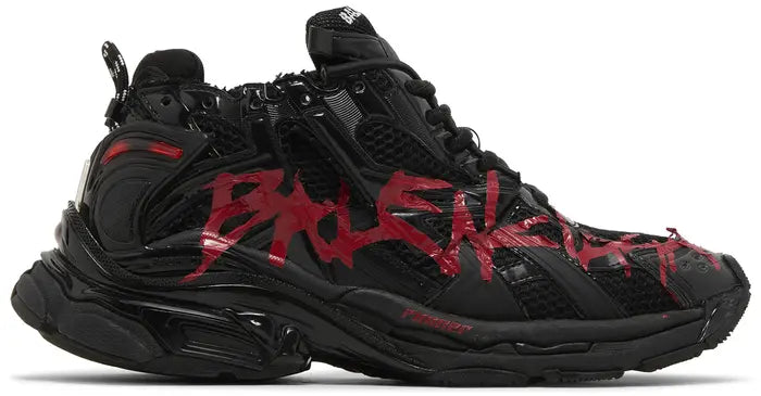 BALENCIAGA RUNNER SNEAKER 'GRAFFITI – BLACK RED'