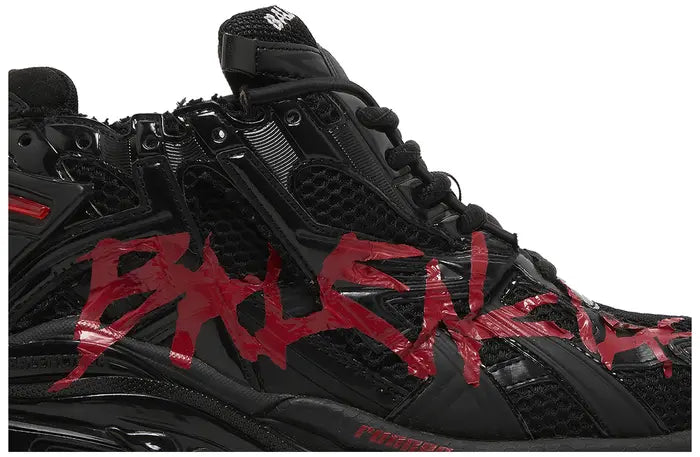 BALENCIAGA RUNNER SNEAKER 'GRAFFITI – BLACK RED'
