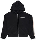 PALM ANGELS ZIP TRACK HOODIE 'BLACK'