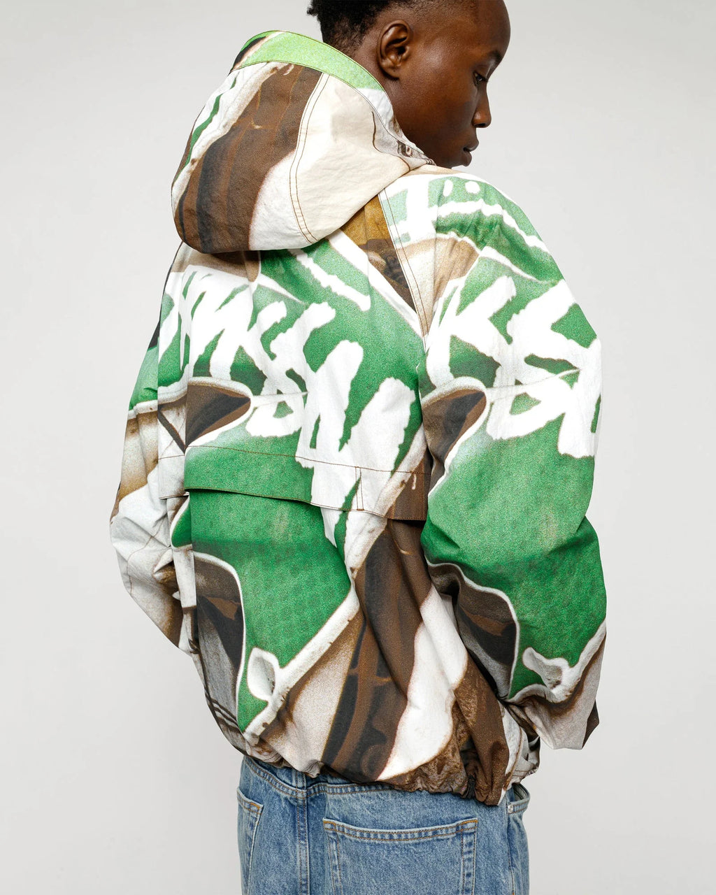 STUSSY BEACH SHELL JACKET BAJA PRINT