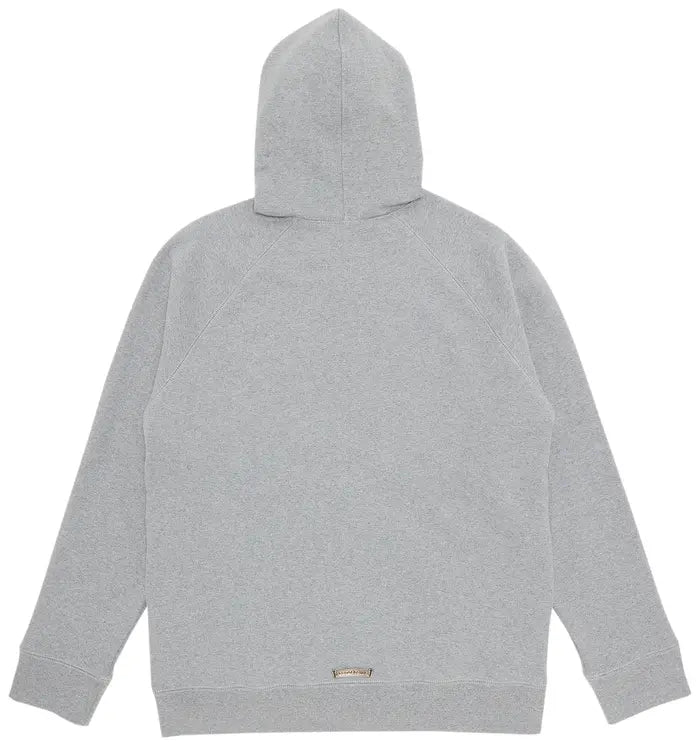 CHROME HEARTS PAPER JAM TRIPLE LEATHER CROSS ZIP UP HOODIE “GREY HEATHER”